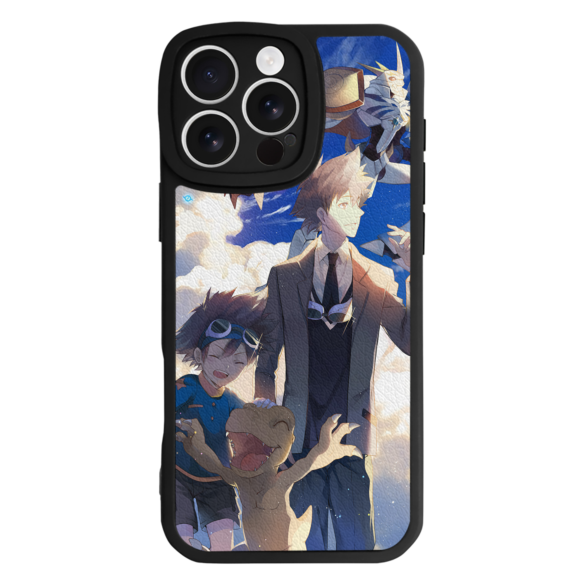 （画像用） Digimon デジタルモンスター/デジモン 【iPhone 16シリーズ対応】シリコンスマホケース（レザー調） 材質：シリコン